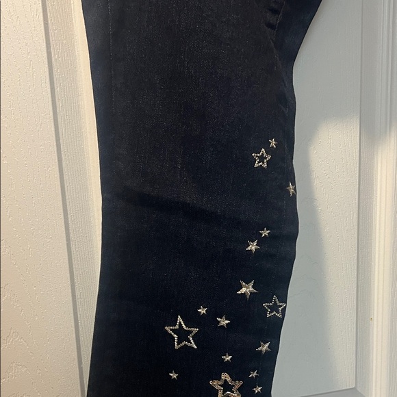 Kate Spade women’s Gold Star Embroidered Jeans NWOT - Picture 5 of 9